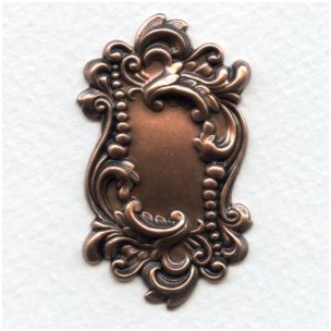Rectangle Shaped Plaques Oxidized Copper 49mm (2)
