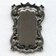 Long Rectangle Shaped Plaques Oxidized Silver 57mm (2)
