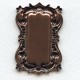 Long Rectangle Shaped Plaques Oxidized Copper 57mm (2)