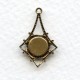 Delicate 7mm Setting Drops Oxidized Brass (12)