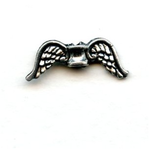 Angel Wing Spacer Beads Antique Silver Pewter (6)