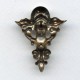 Art Nouveau Mucha Inspired Stamping Oxidized Brass Cherub (1)