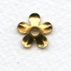Smooth 5 Petal Flower Stampings Raw Brass 13mm (12)
