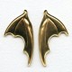 Dragon or Bat Wings Raw Brass 68mm (1 set)