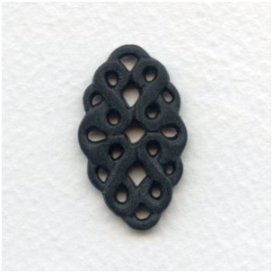 ^Small Pierced Faux Jet Matte Eternal Knot Medallion (2)