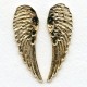 Detailed Large Wings Bright Gold 65mm (1 set)