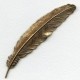 Large Feather Stamping Oxidized Brass 115mm (1)