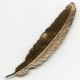Large Feather Stamping Oxidized Brass 115mm (1)