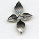 Small Versatile Leaf Stampings Oxidized Silver 34mm (4)