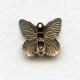 Butterfly Connectors Oxidized Brass 15mm (4)