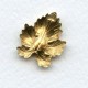 Decorative Maple Leaf Raw Brass Stampings (4)