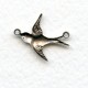 Flying East Bird Connectors Oxidized Silver (6)