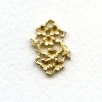 Floral Connector to Set Stones Into Raw Brass (6)
