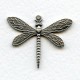 Detailed Medium Dragonfly Pendants Oxidized Silver (4)