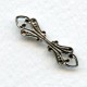 Unique Connector or Bail Oxidized Silver (6)
