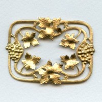 Grapes and Vines Frame Raw Brass (1)