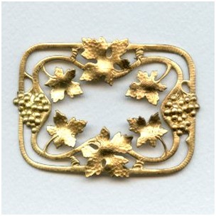 Grapes and Vines Frame Raw Brass (1)