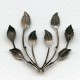 Spray of Leaves Oxidized Silver 50mm (1)