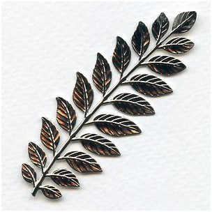 Fern Stamping Bright Silver Plated 89x32mm (1)