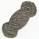 Embossed Oxidized Silver Stamping 75mm