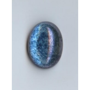 Blue Luster Effect Glass Cabs 18x13mm (2)