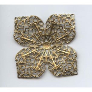 Four Points Large Filigree Raw Brass 43mm (1)