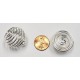 Spiral Bead Cage Pendants Silver Plated (1)