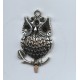 Large Owl Pendant Antique Silver 40x24mm (1)