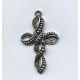 Cross pendant of twisted ribbon 38x23mm Antique Silver (1)