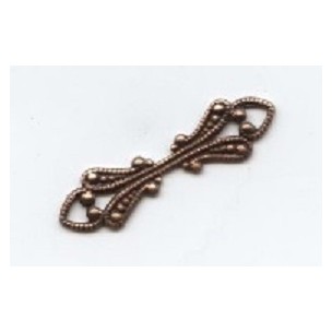 Unique Connector or Bail Oxidized Copper (6)