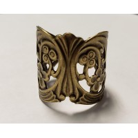 Floral Wrap Finger Ring Oxidized Btrass (1)
