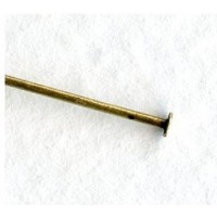 Standard 24 Gauge Head Pins 2 Inches Oxidized Brass (100)