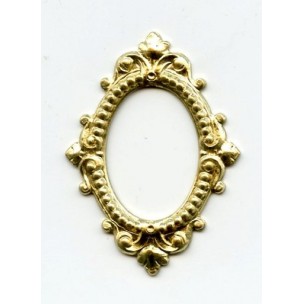 Ornate Oval Framework Raw Brass (2)