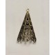 Filigree Pendant Made for Wrapping Oxidized Brass 38mm (2)