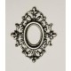 Ornate Filigree Frame 13x9mm Oxidized Silver (1)