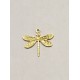 Victorian Style Dragonfly Pendants Raw Brass (12)