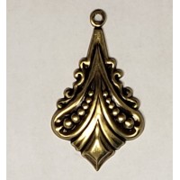 Beaded Flair Oxidized Brass Pendant Drops (6)