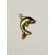 Dolphin raw brass 25x20mm charm (6)