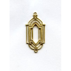 Stained Glass Window Style Connector Raw Brass (6)