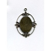 *Floating Leaves Settings 18x13mm Oxidized Silver (4)