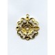 Filigree Flower with Numerous Settings Raw Brass (6)