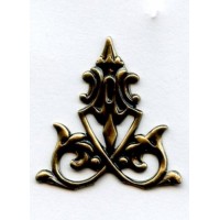 Decorative Filigree Ornament Oxidized Brass (3)