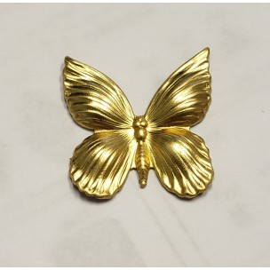 Butterfly with Raised Wings in Raw Brass 48mm (3)