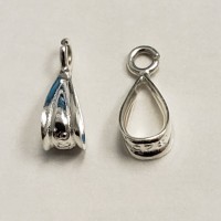 Sterling Silver small bail with open parallel ring 9x3mm (2)