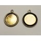 Simple 11mm Settings plated Oxidized Brass (6)