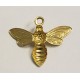 Bee Pendants Raw Brass 17mm (12)