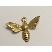Bee Pendants Raw Brass 17mm (12)
