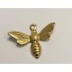 Bee Pendants Raw Brass 17mm (12)