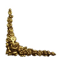 Rose Corner Embellishments Raw Brass (4)