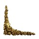 Rose Corner Embellishments Raw Brass (4)